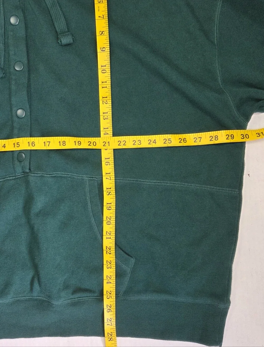 Torrid Quarter Snap Fleece Hoodie Sweatshirt Size 2 Green Kangaroo Pocket Casual